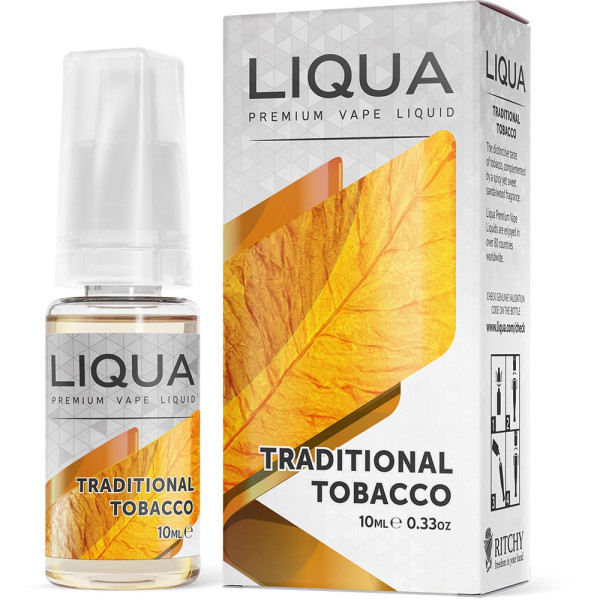 LIQUA Traditional Tobacco - Nikotinfreies eLiquid für e-Zigaretten und e-Shishas