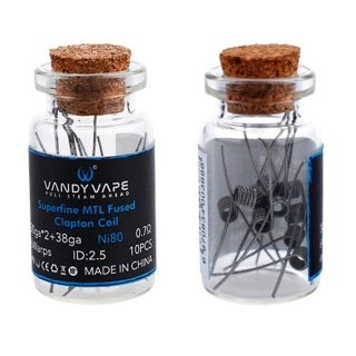 Prebuild Ni80 Superfine MTL Fused Clapton Coil 0.7 Ohm