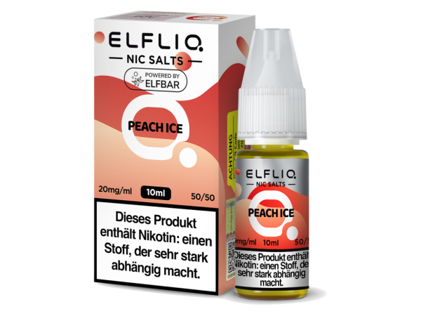 Elfbar ElfLiq Peach Ice - Nikotinsalz Liquid 10ml