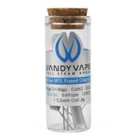 VANDY VAPE Prebuild SS316L Superfine MTL Fused Clapton Coil 0,65 Ohm