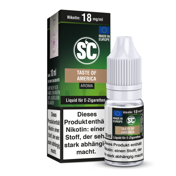 SC Liquid Taste of America Tabak Liquid 10 ml Flasche